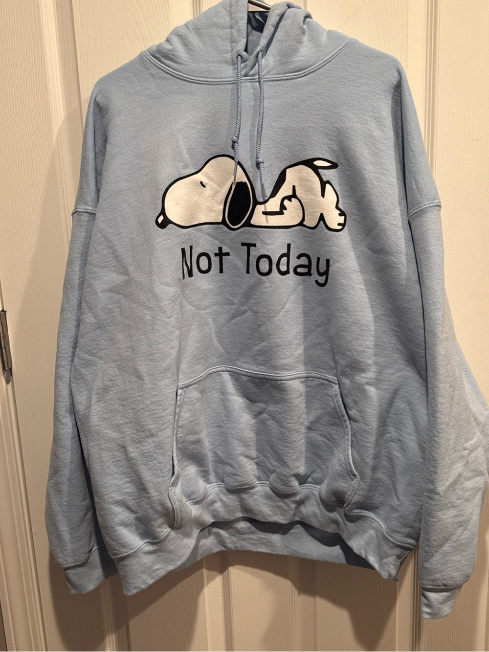 Gildan Light Blue Snoopy "Not Today" Crewneck Hoodie